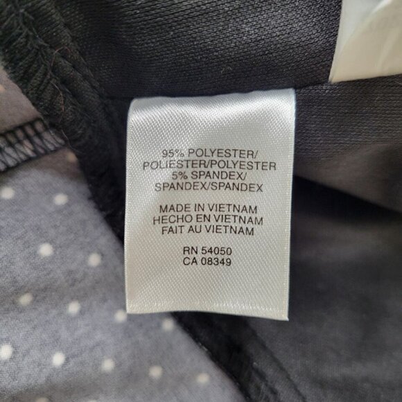 Evan Picone Halter Dress Size 12P Black Ivory Polka Dot Button Front Pockets New - Picture 8 of 12